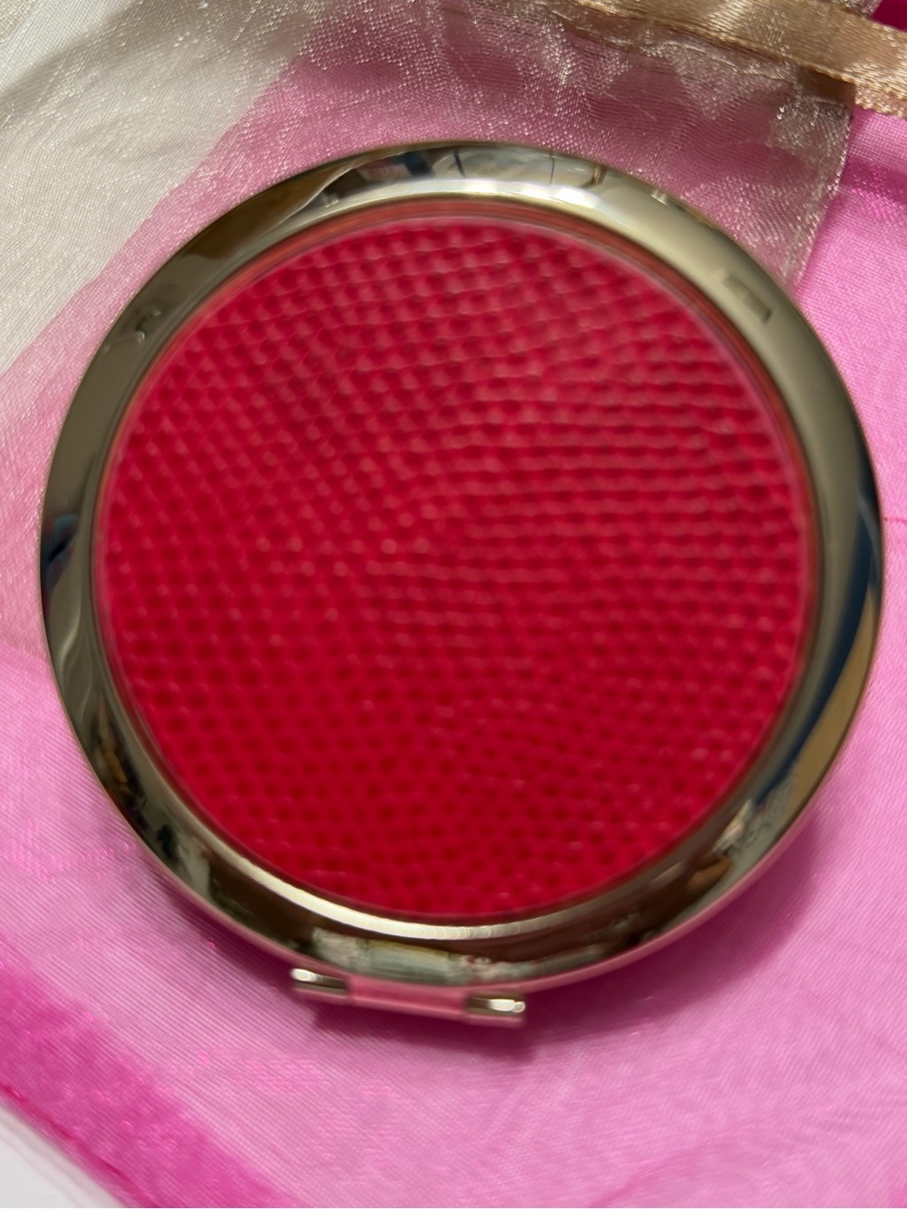 Chico's Red Textured Compact Mirror - Picture 6 of 7
